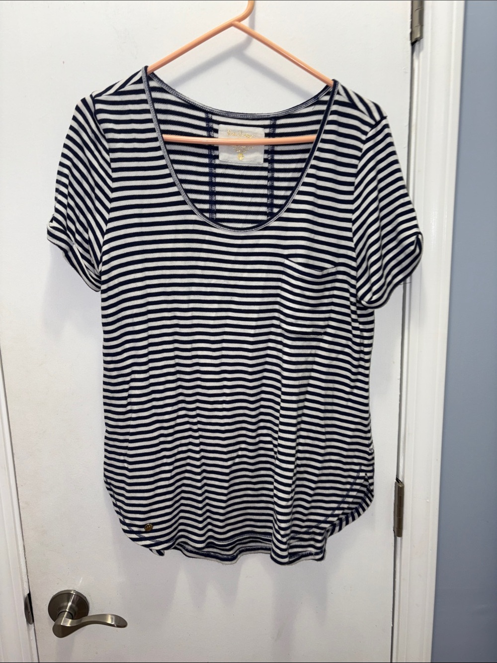 Lilly Pulitzer Lucretia  navy and White Stripe Women’s Top size medium